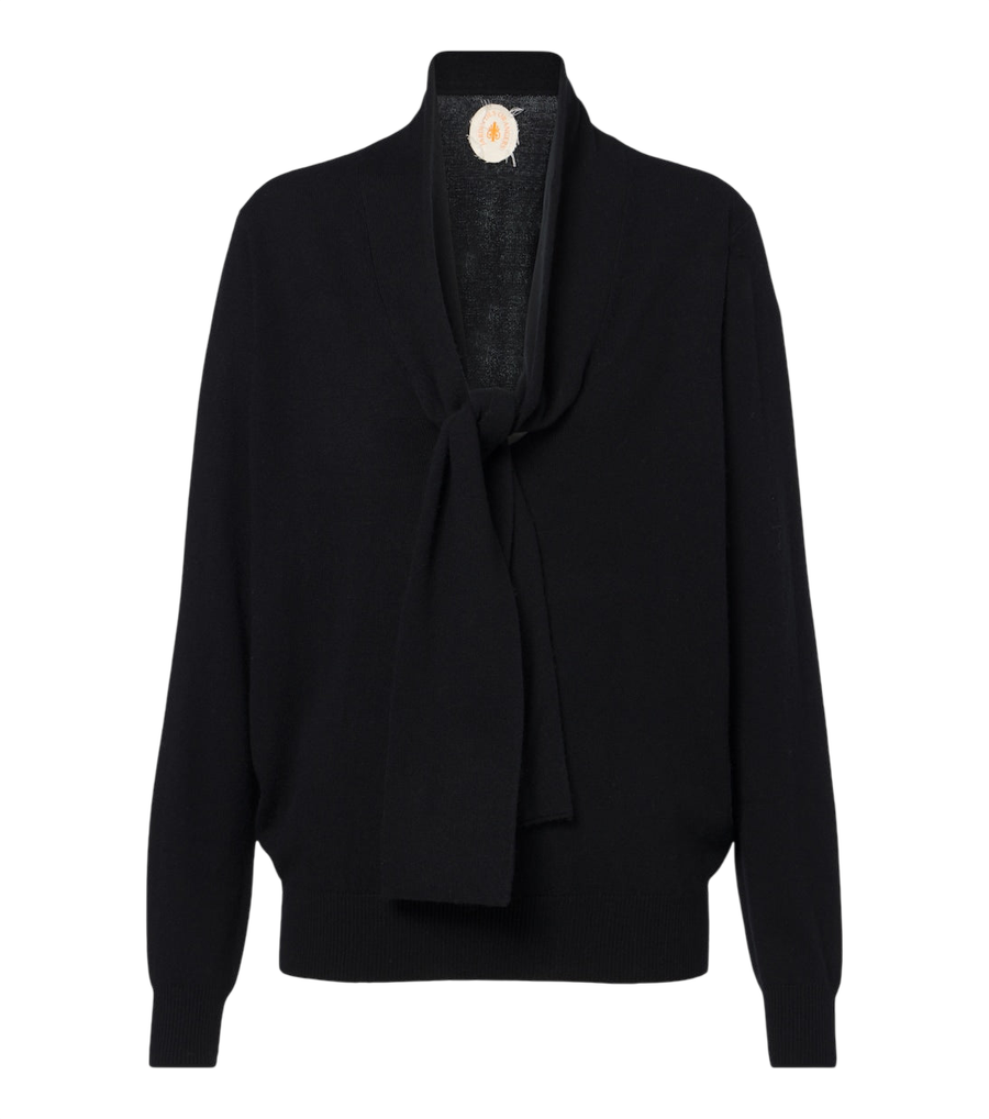 Jardin des Orangers Tie-neck wool and cashmere sweater