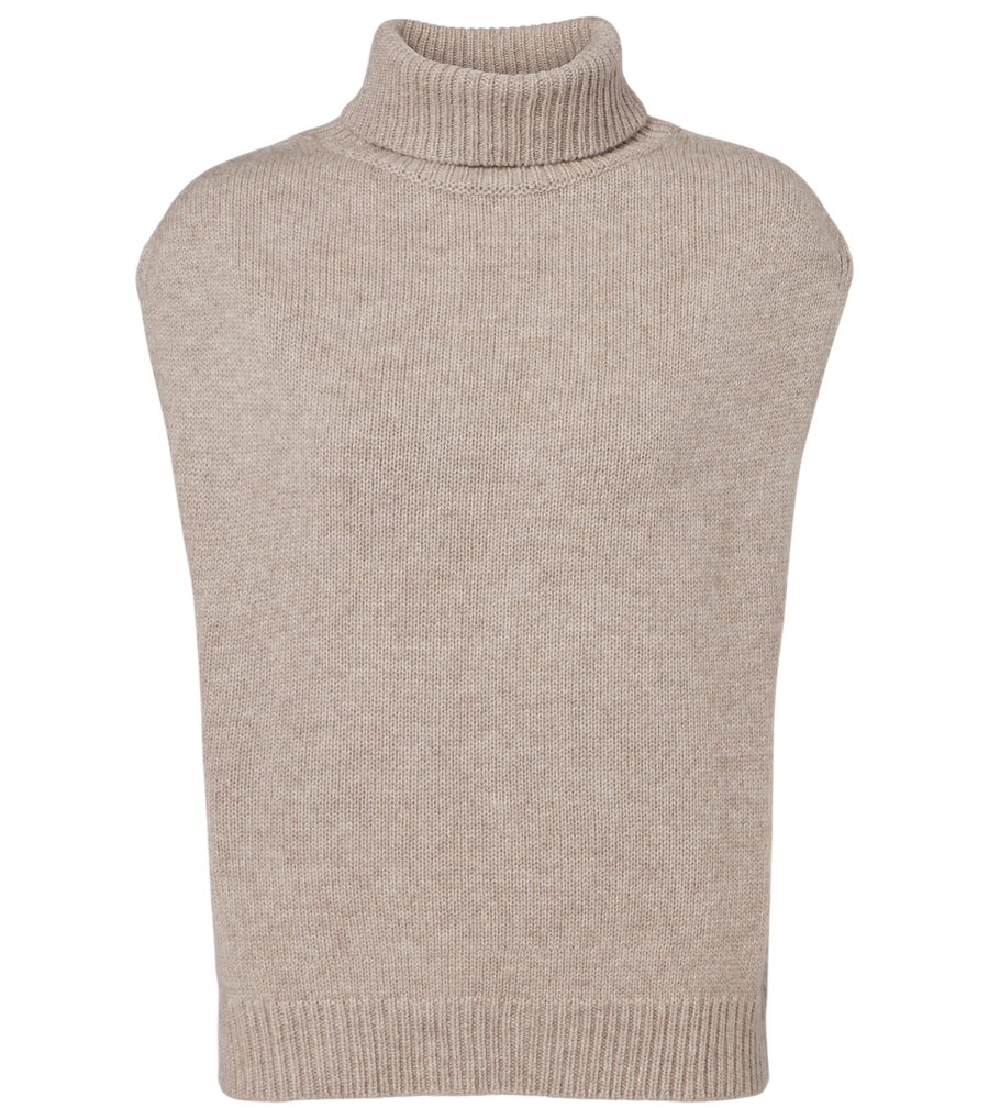 Jardin des Orangers Turtleneck wool and cashmere sweater vest