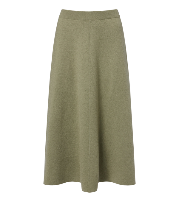 Jardin des Orangers Virgin wool and cashmere midi skirt