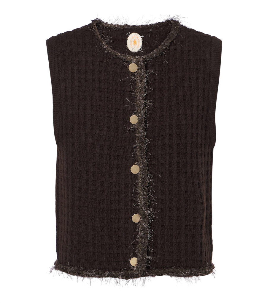 Jardin des Orangers Waffle-knit wool and cashmere sweater vest