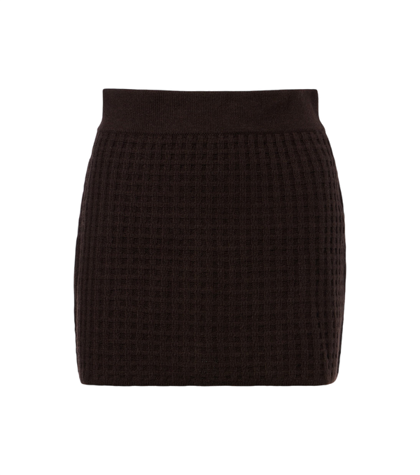 Jardin des Orangers Wool and cashmere jacquard miniskirt