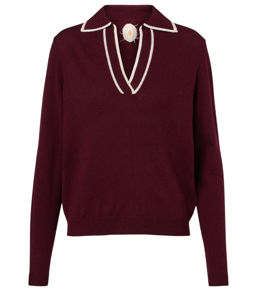 Jardin des Orangers Wool and cashmere polo sweater