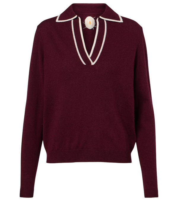 Jardin des Orangers Wool and cashmere polo sweater