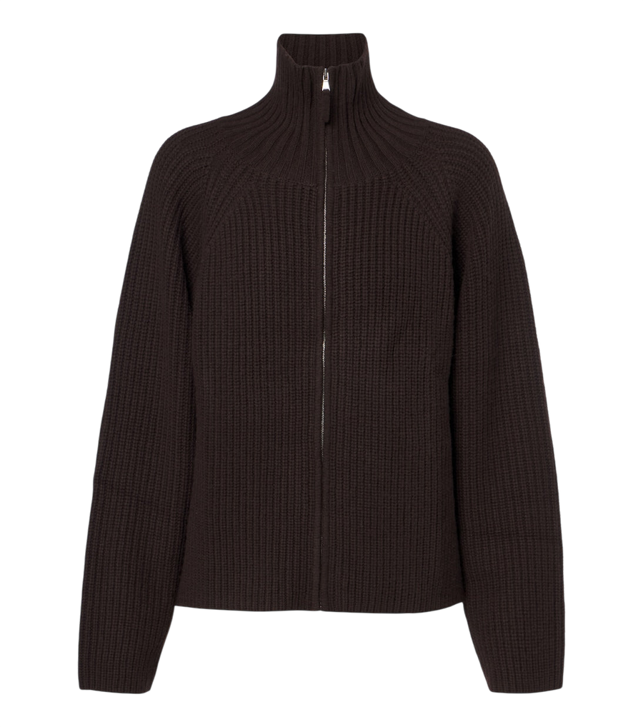 Jardin des Orangers Wool and cashmere zip-up cardigan