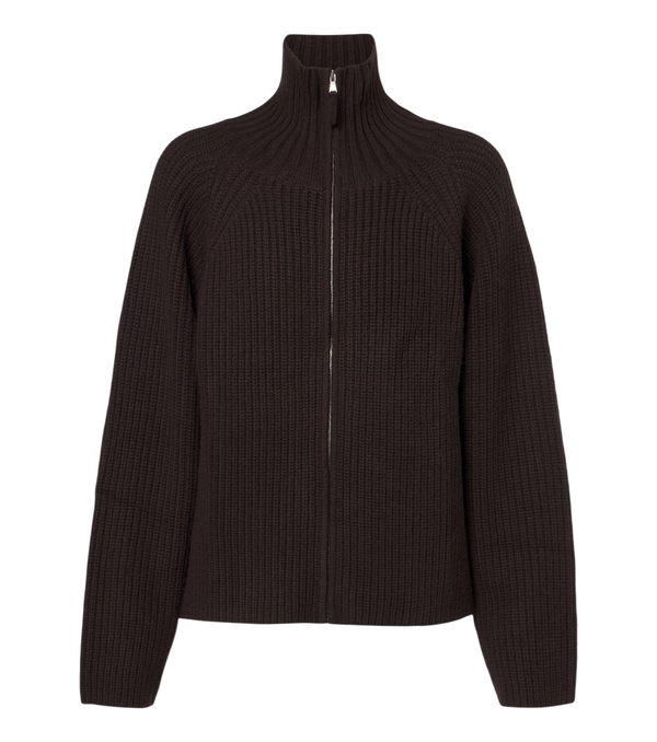 Jardin des Orangers Wool and cashmere zip-up cardigan