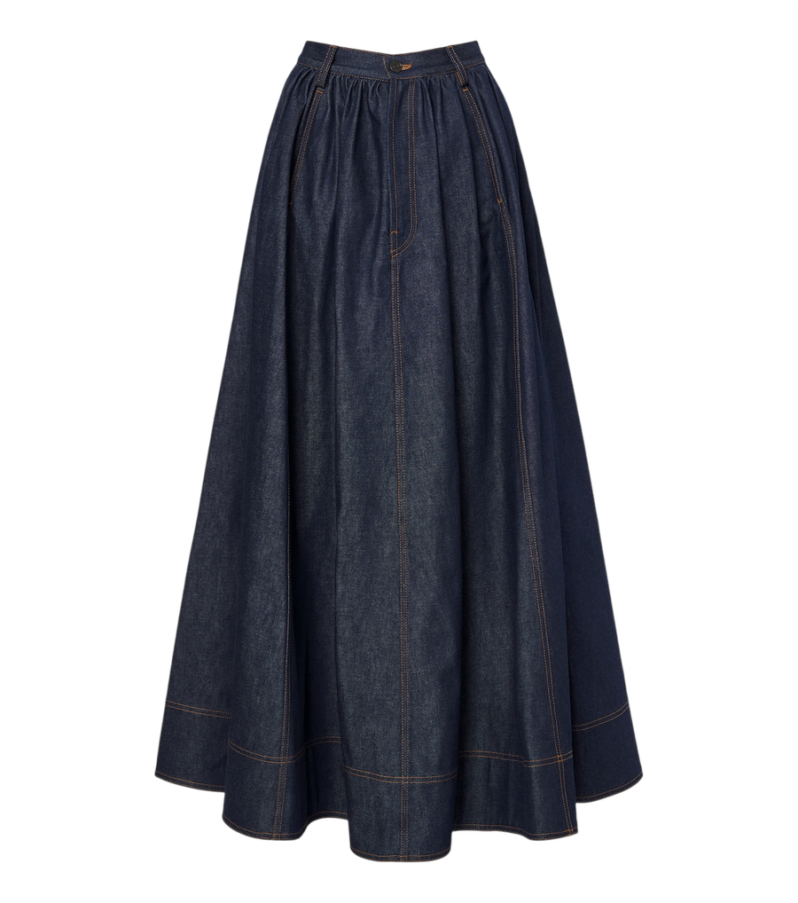 Jean Paul Gaultier Denim maxi skirt