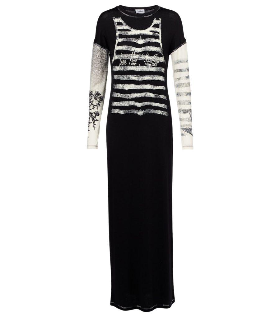 Jean Paul Gaultier Printed jersey maxi dress