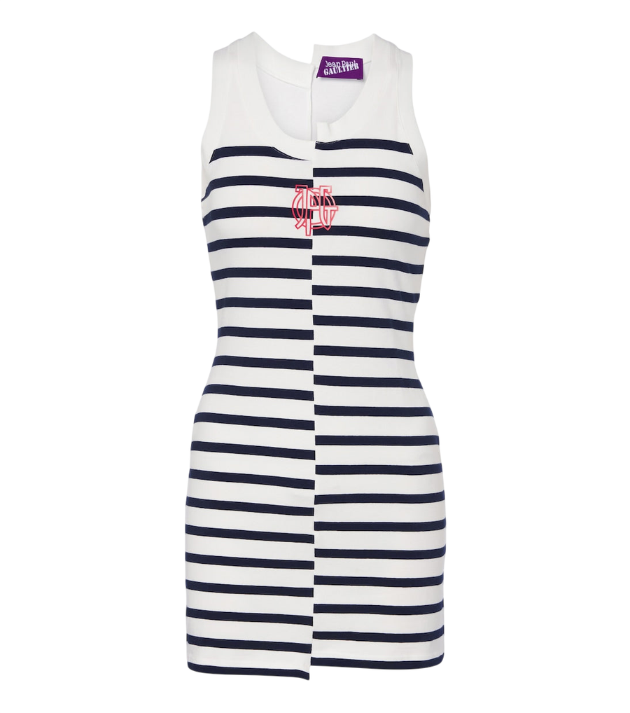 Jean Paul Gaultier Striped cotton-blend jersey minidress