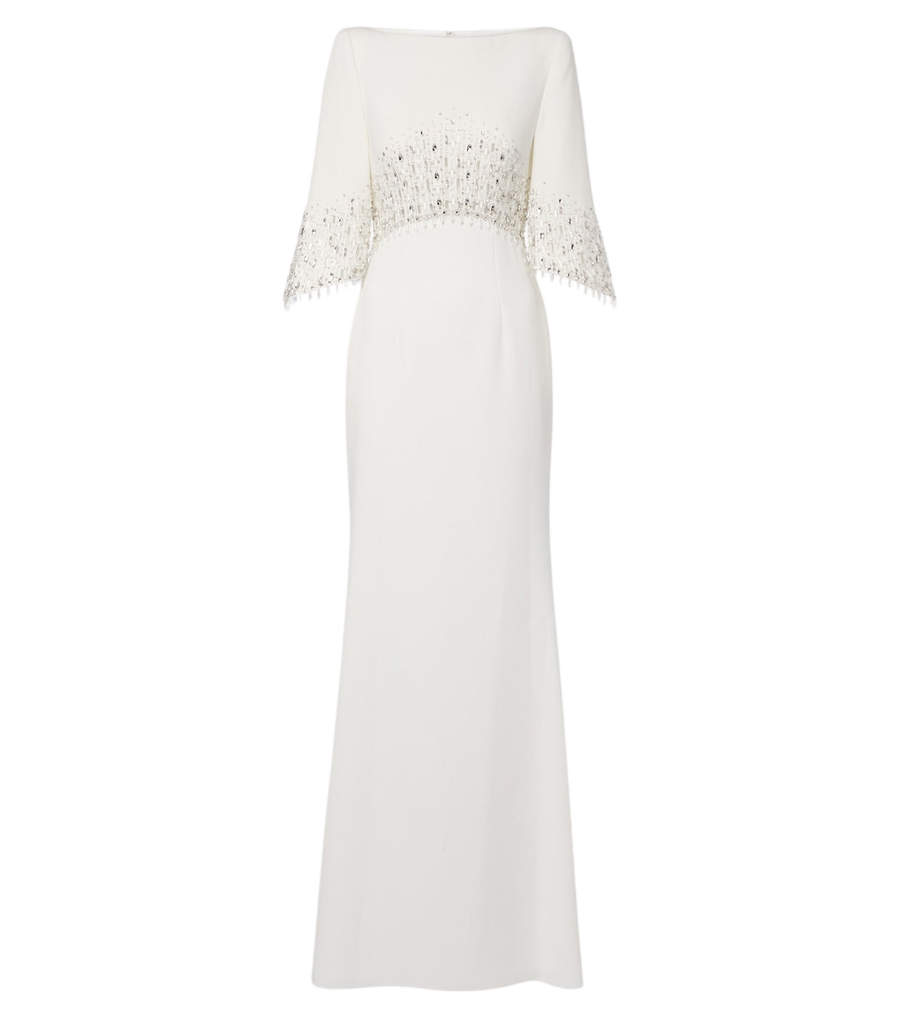 Vestido de novia Electra de crepé con adornos de Jenny Packham