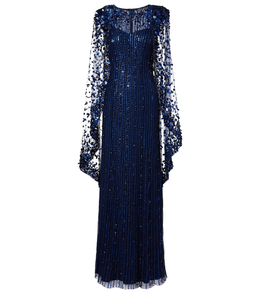 Jenny Packham Caped embellished gown