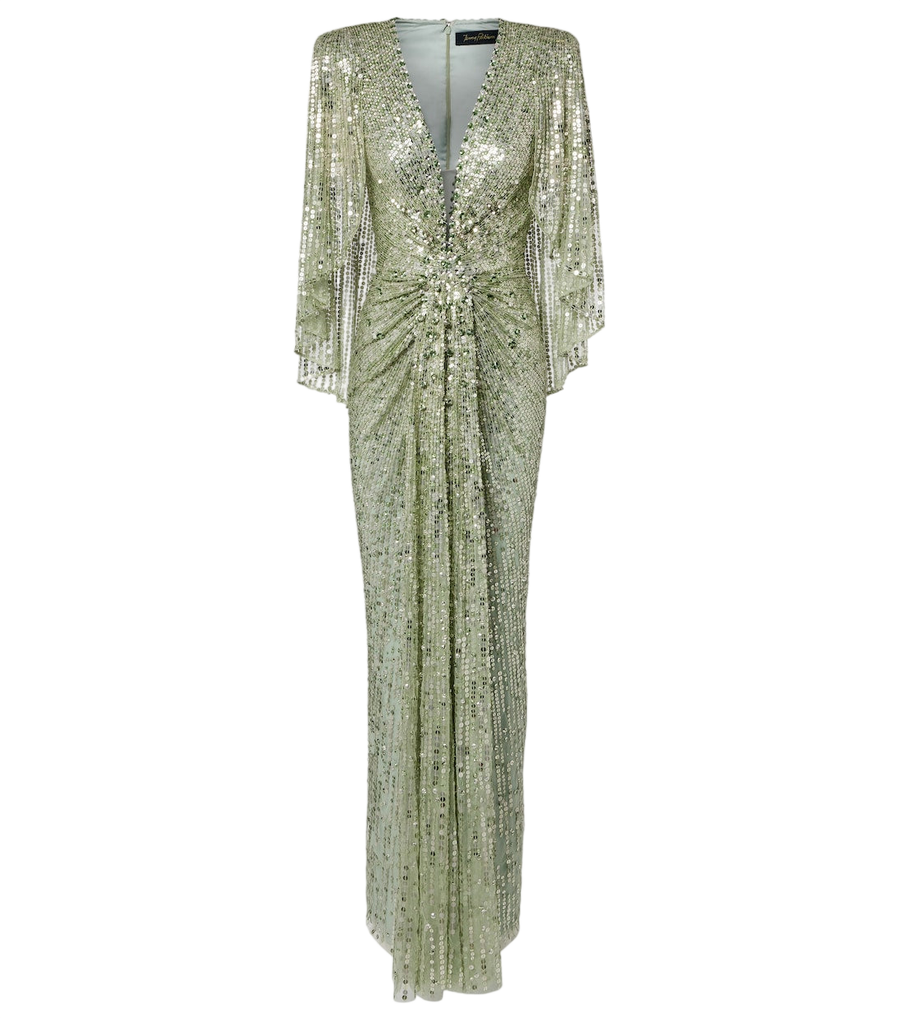 Jenny Packham Carrie caped embellished gown