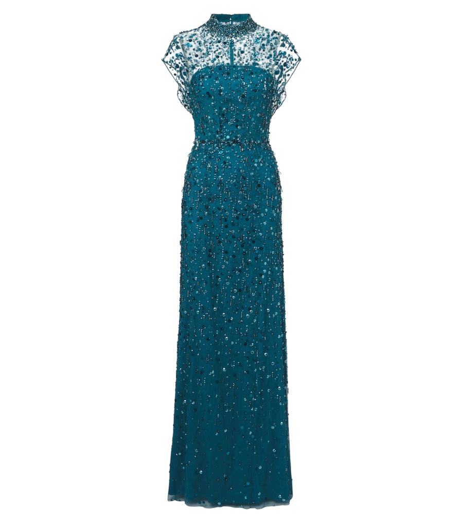 Jenny Packham Crystal Drop embellished gown
