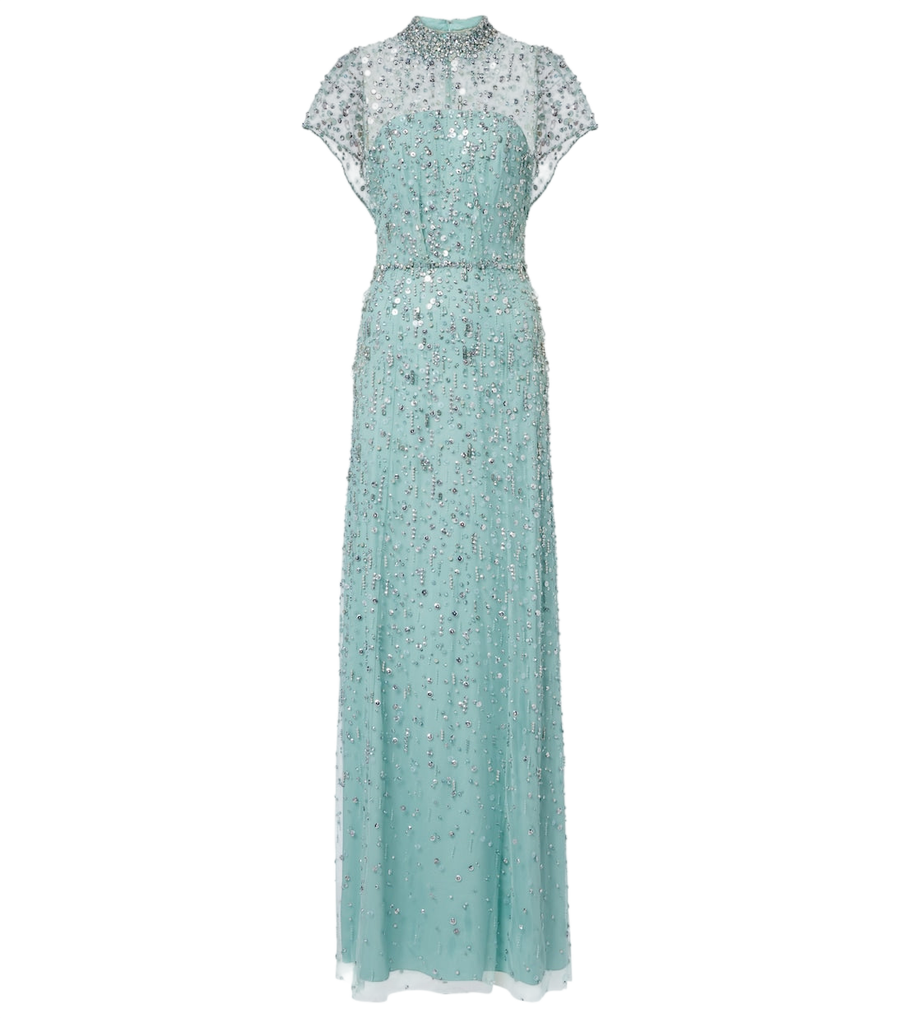 Robe Jenny Packham ornée de cristaux et de pampilles પડી