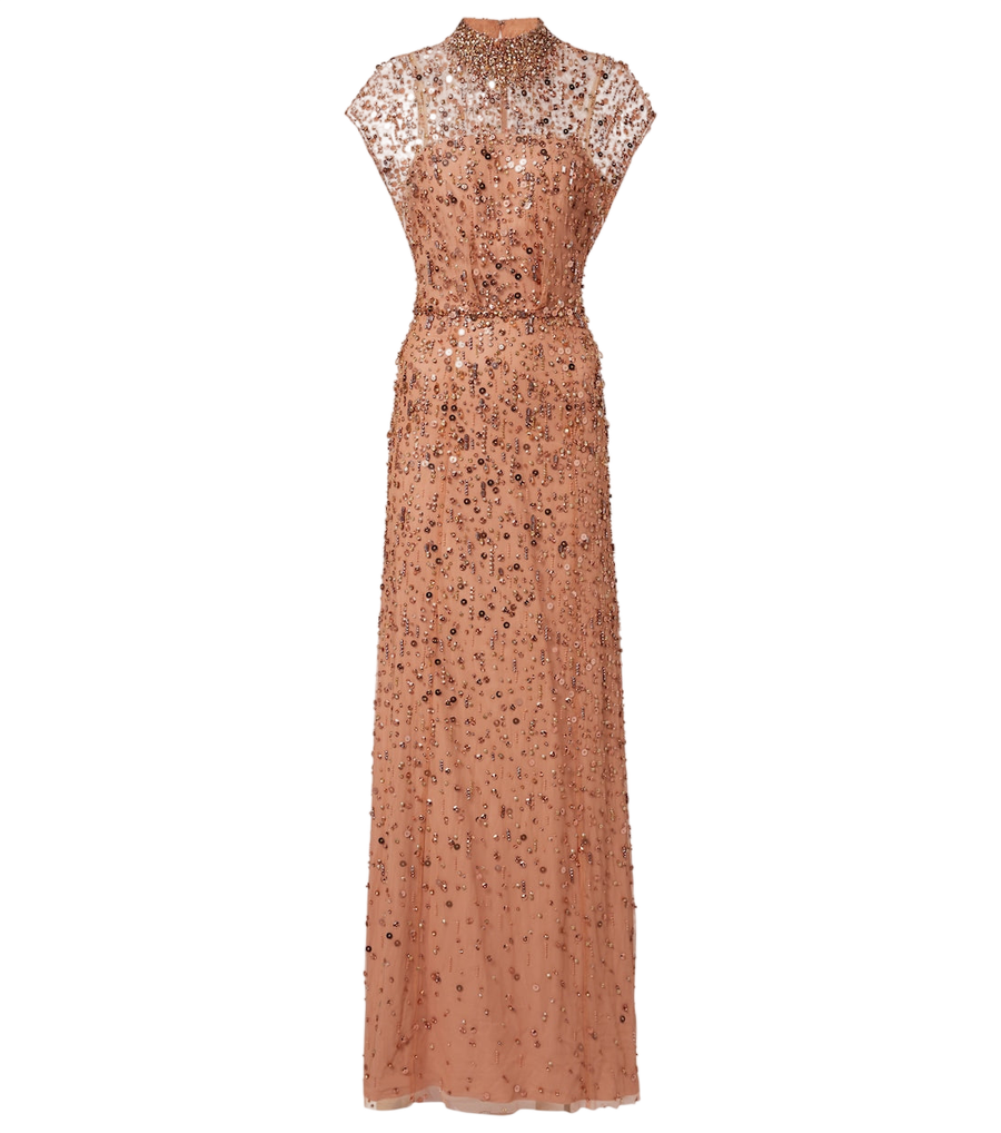 Jenny Packham Crystal Drop embellished gown
