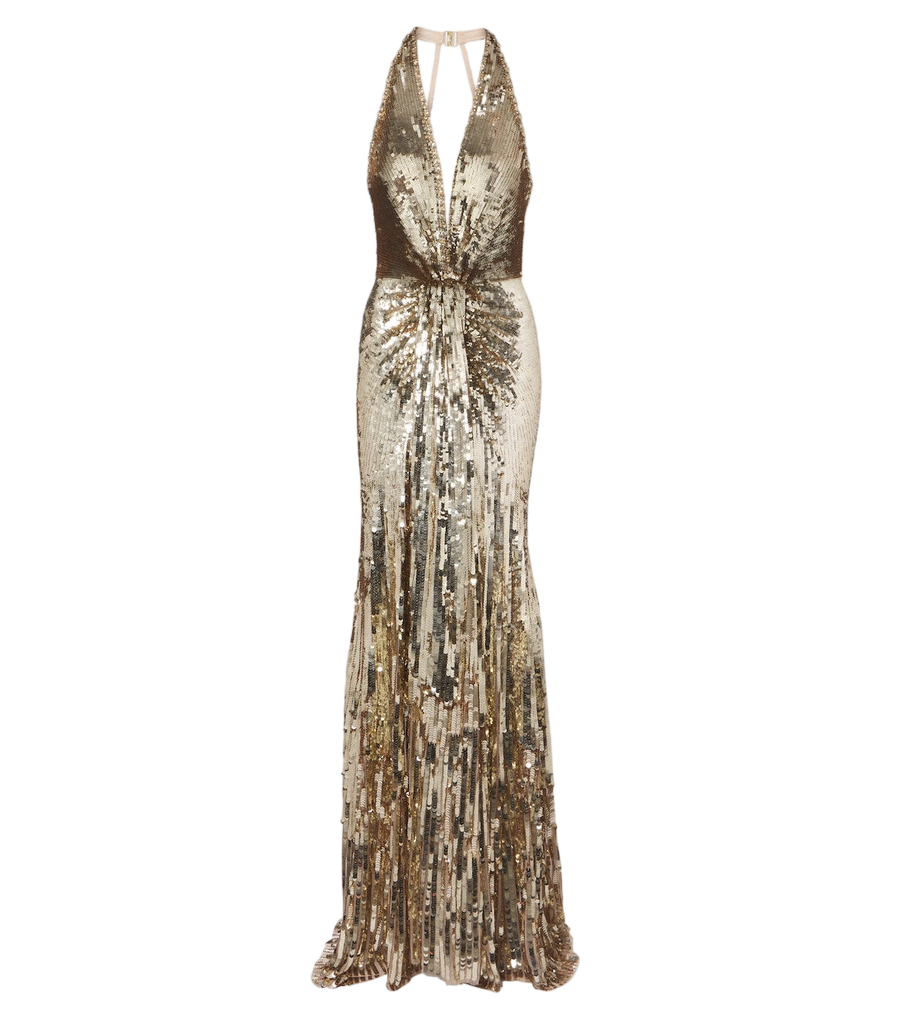 Jenny Packham Lisette embellished gathered gown