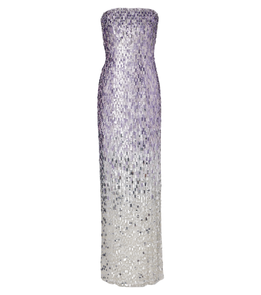 Jenny Packham Lucille sequined strapless gown