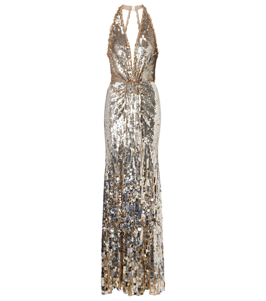 Jenny Packham Mars embellished gathered gown
