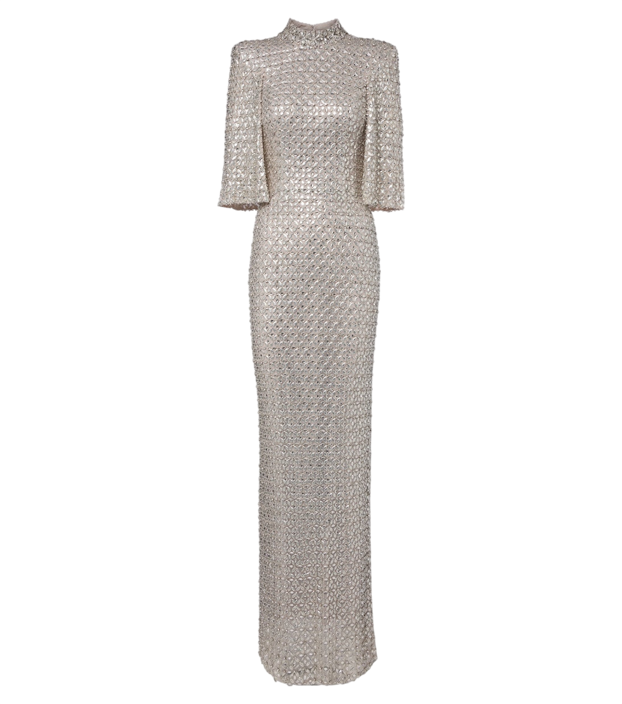 Jenny Packham Sedona embellished mesh gown