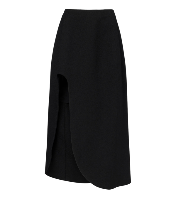 Jil Sander Gonna midi asimmetrica in lana vergine