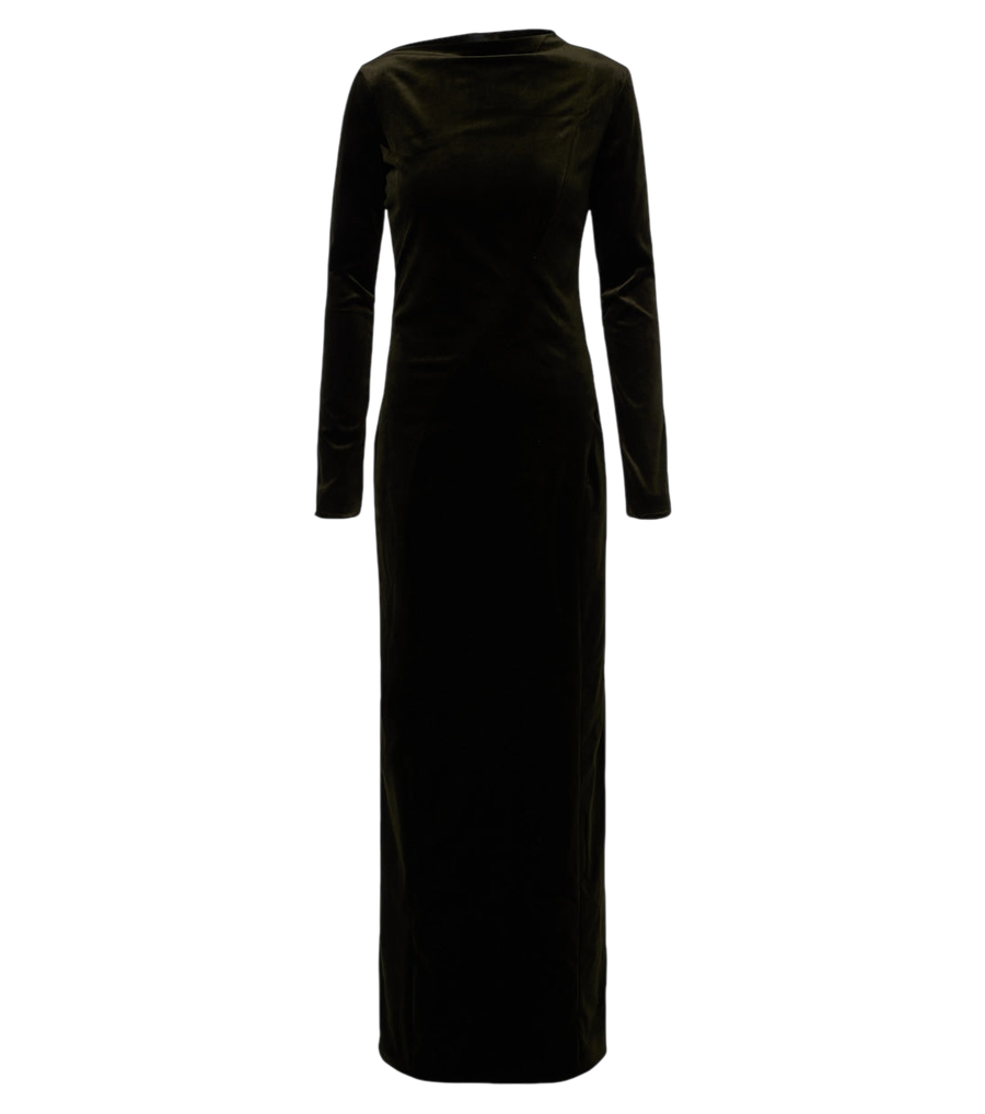 Vestido de terciopelo de algodón de Jil Sander