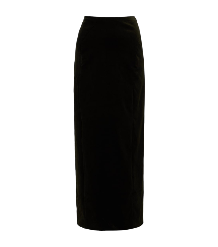 Jil Sander Cotton velvet maxi skirt