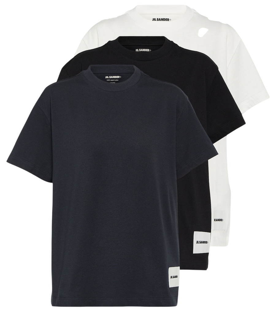 Lot de 3 t-shirts Jil Sander en jersey de coton