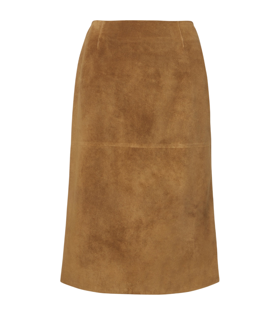 Falda midi de ante de Jil Sander