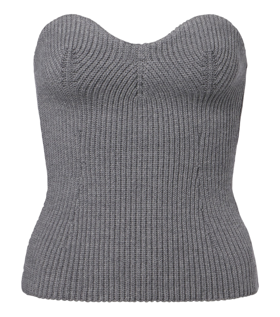 Jil Sander Wool-blend bustier top