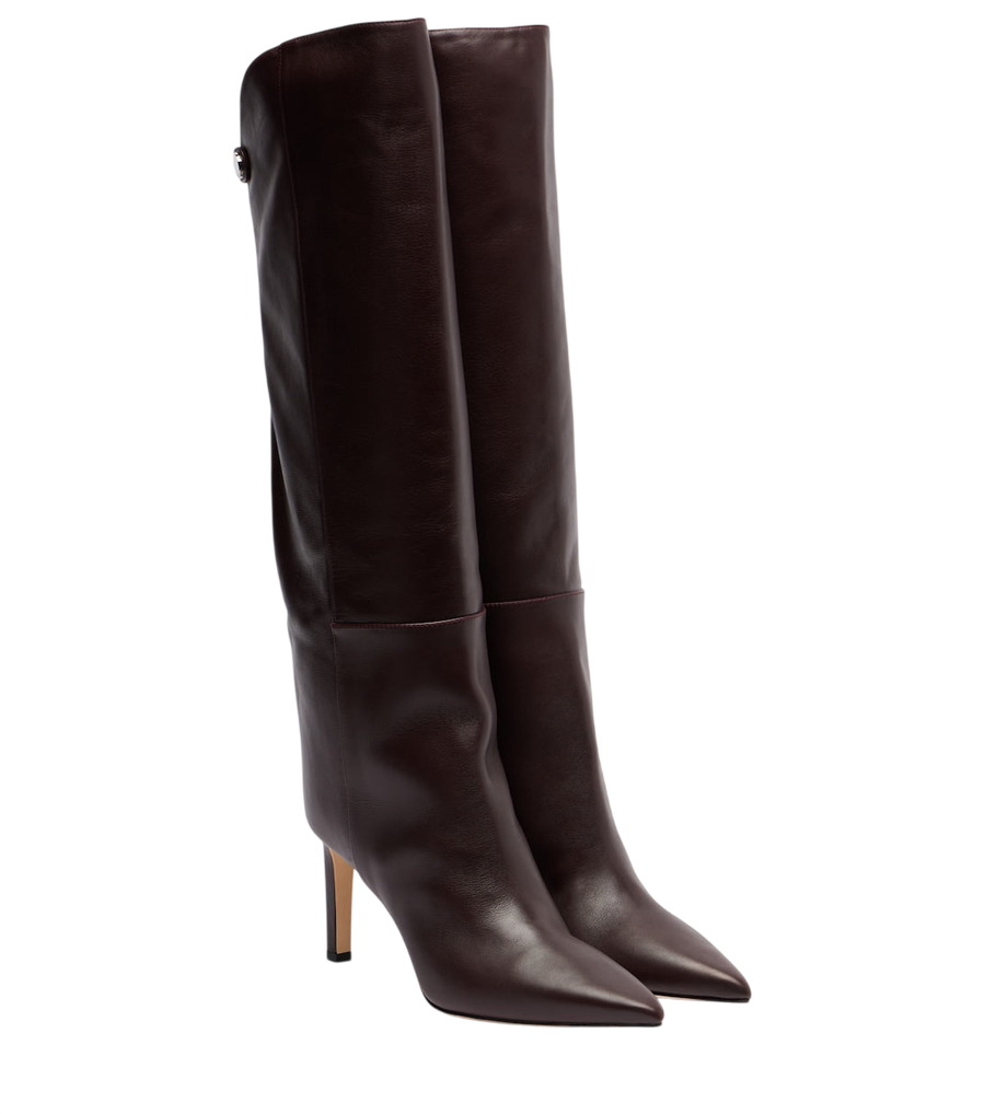 Jimmy Choo Alizze 85 leather knee-high boots