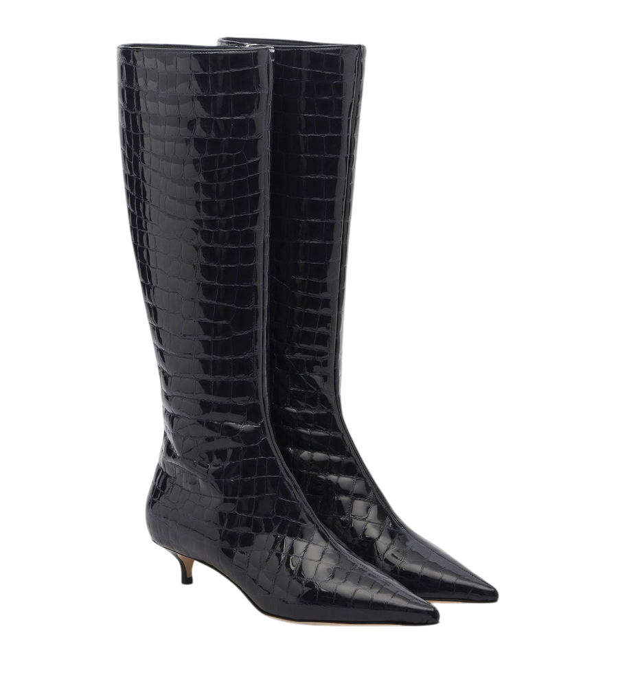 Jimmy Choo Amis croc-effect leather knee-high boots