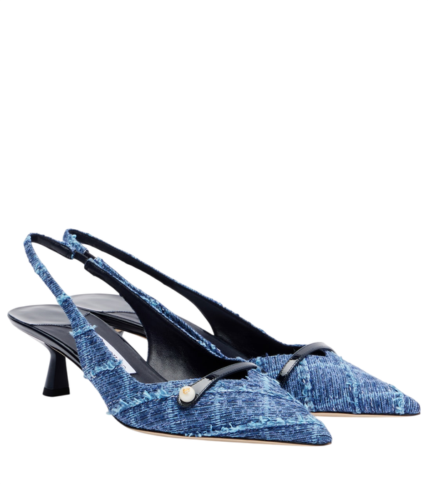 Zapatos de tacón destalonados Amita en mezclilla de Jimmy Choo