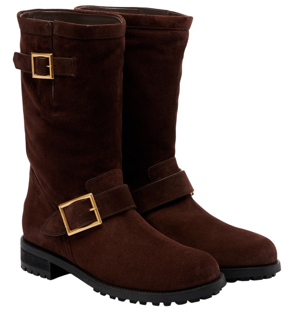 Jimmy Choo Biker suede mid-calf boots