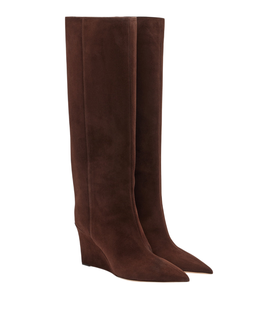 Jimmy Choo Blake suede wedge knee-high boots