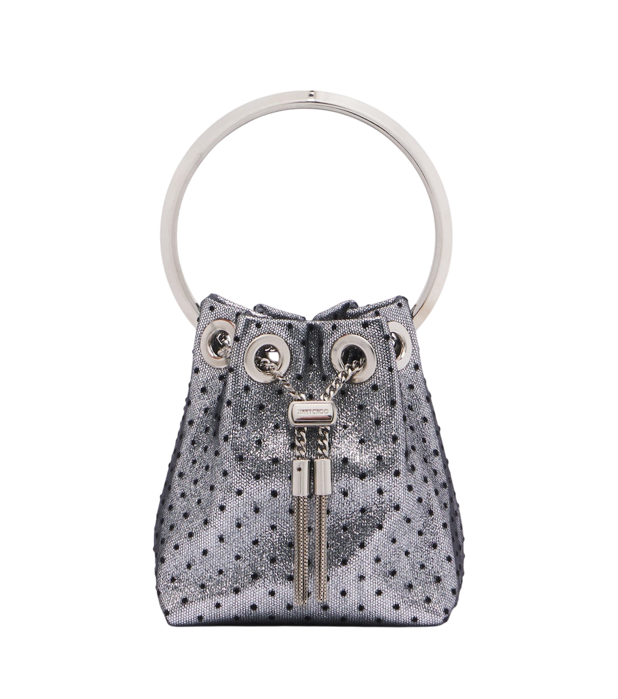 Jimmy Choo Mala saco Bon Bon Micro com estampa de bolinhas