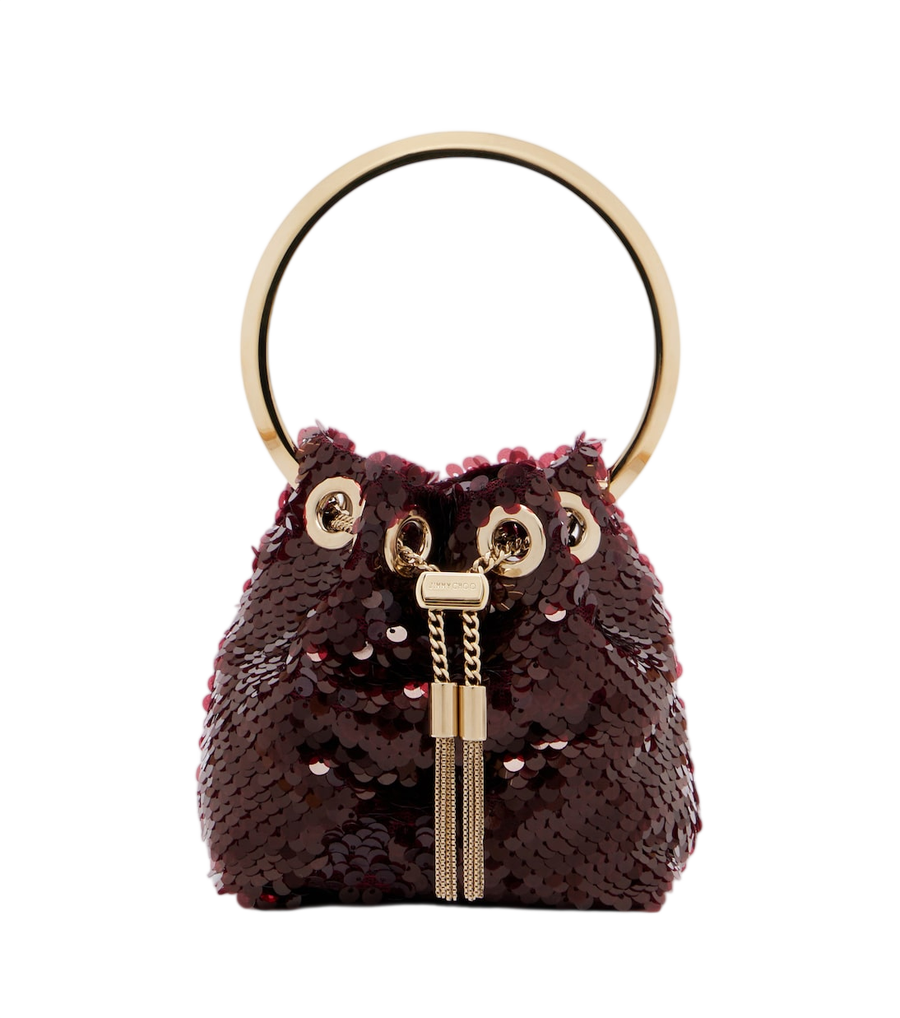 Jimmy Choo Bon Bon Micro sequined bucket bag