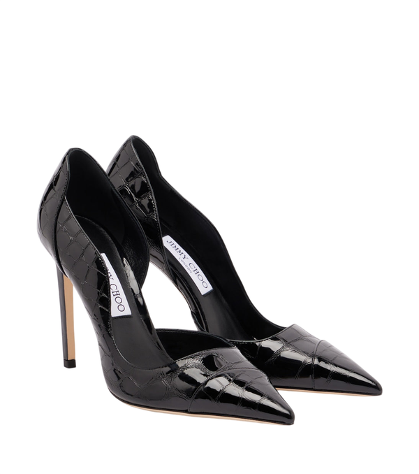 Jimmy Choo Brigitte croc-effect patent leather pumps