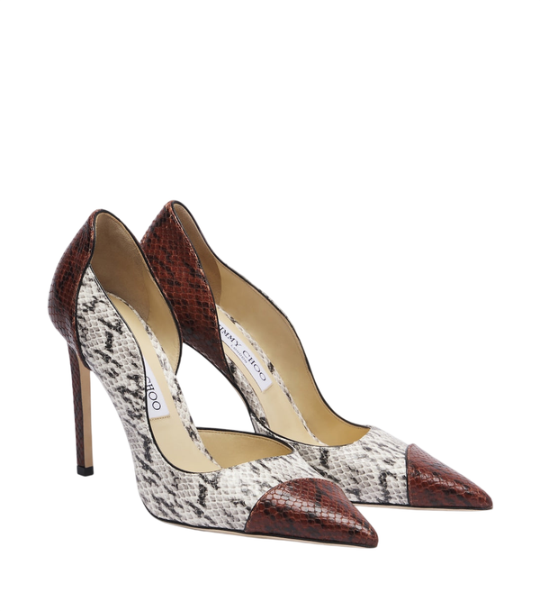Zapatos de tacón Jimmy Choo Brigitte en piel con efecto de serpiente