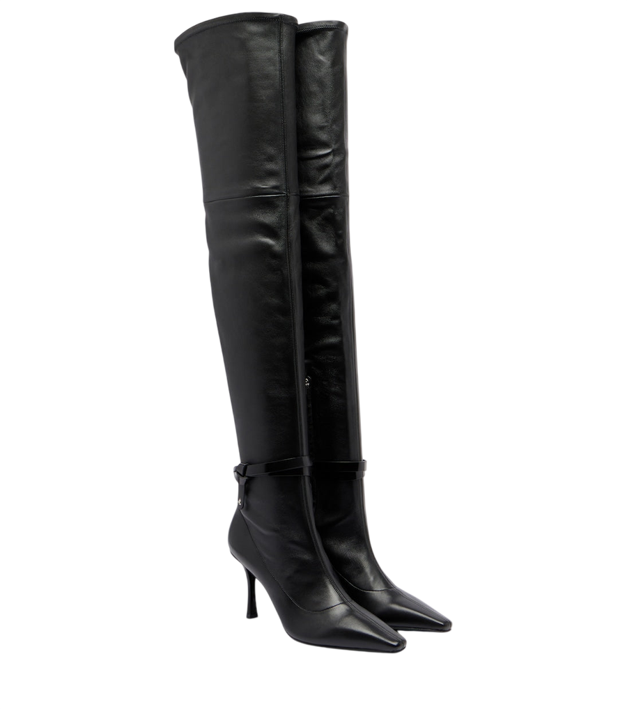 Jimmy Choo Camie 85 leather over-the-knee boots
