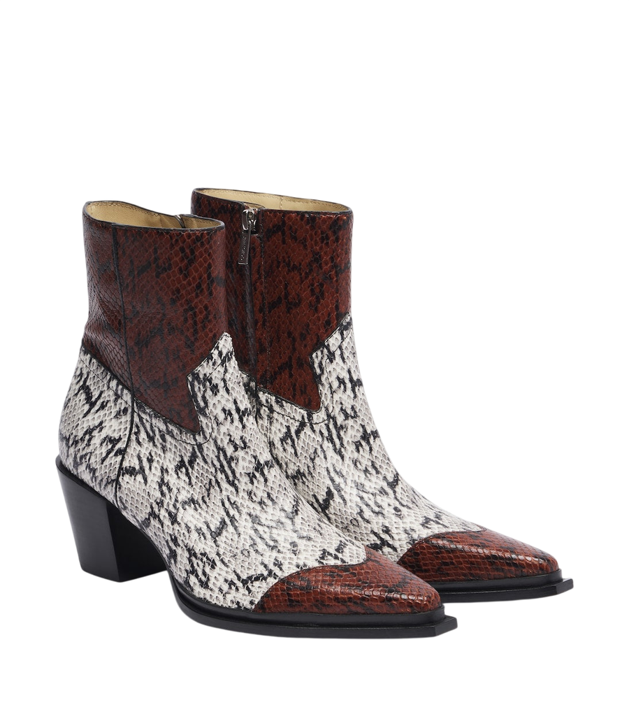 Jimmy Choo Cece snake-effect leather cowboy boots