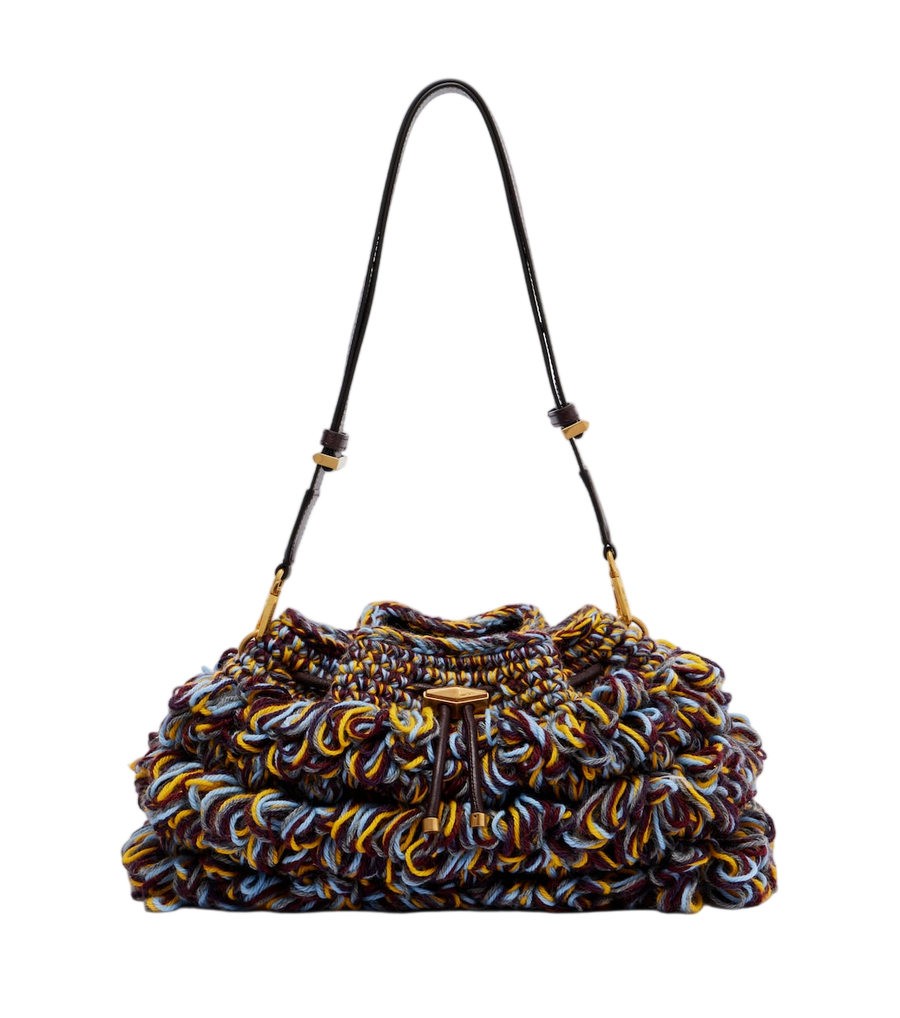 Jimmy Choo Cinch Medium knitted shoulder bag