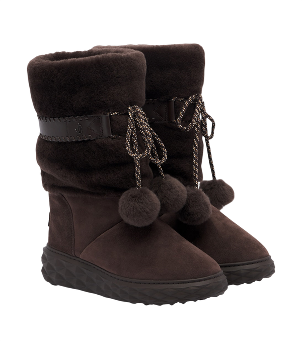 Jimmy Choo Cobi shearling-trimmed suede platform boots