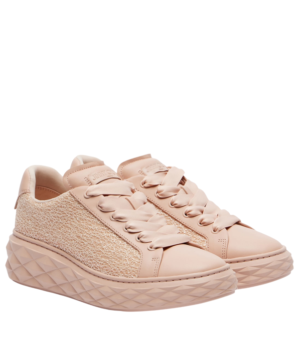 Jimmy Choo Diamond Light Maxi glitter leather sneakers