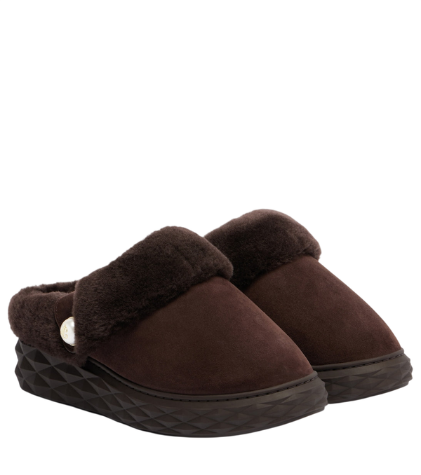 Jimmy Choo Diamond Maxi Mule F suede slippers