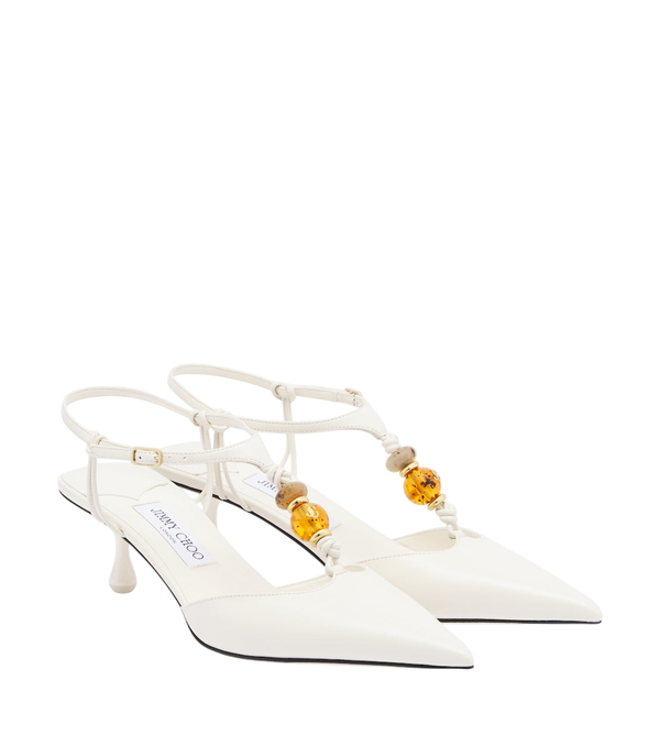 Jimmy Choo Sapatos de salto alto em couro com aplicações