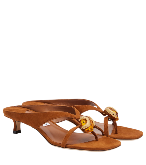 Jimmy Choo Emeri embellished suede sandals