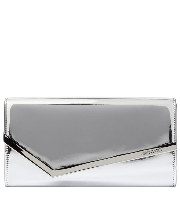 Jimmy Choo Emmie mirrored clutch