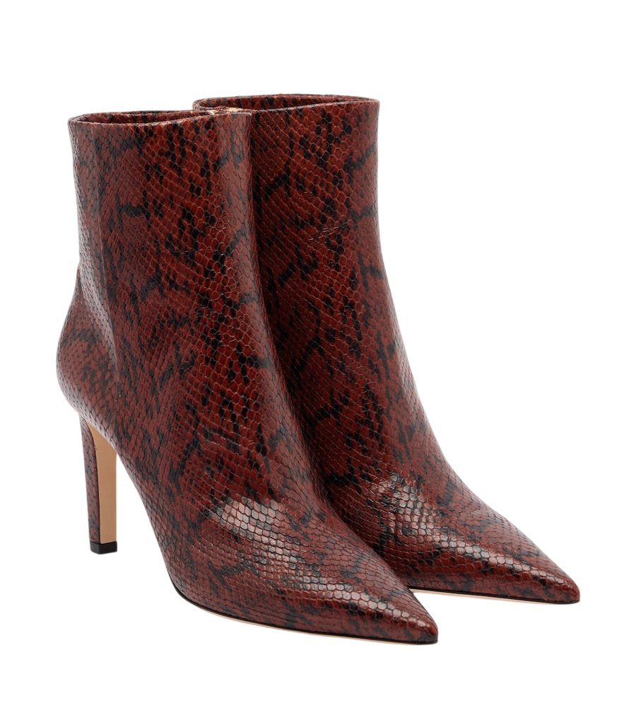 Jimmy Choo Frankie snake-effect leather ankle boots