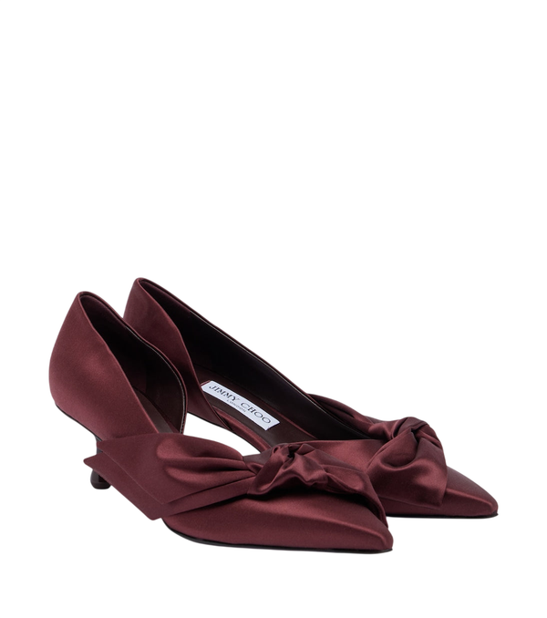 Jimmy Choo Issy bow-detail satin pumps