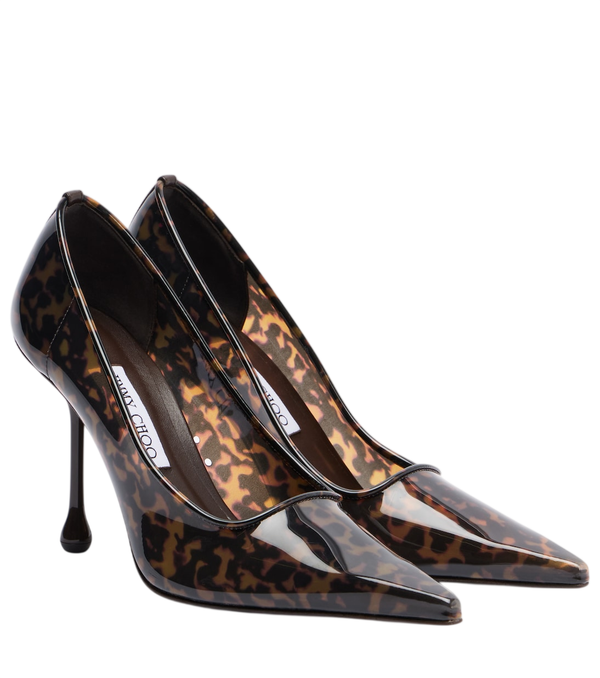 Jimmy Choo Sapatos de salto Ixia em TPU com padrão animal