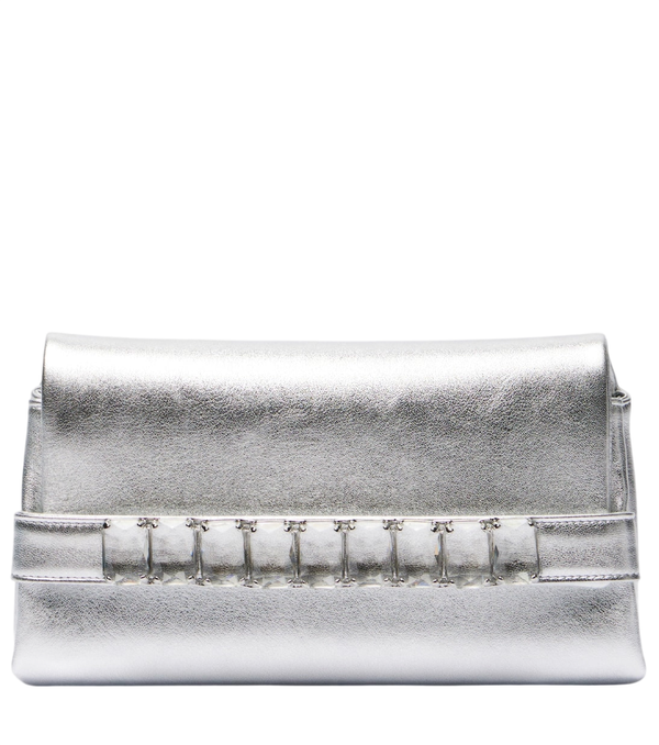 Pochette in pelle metallizzata Kya Jimmy Choo